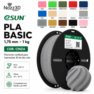 FILAMENTO ESUN PLA BASIC 1,75MM ROLO 1KG